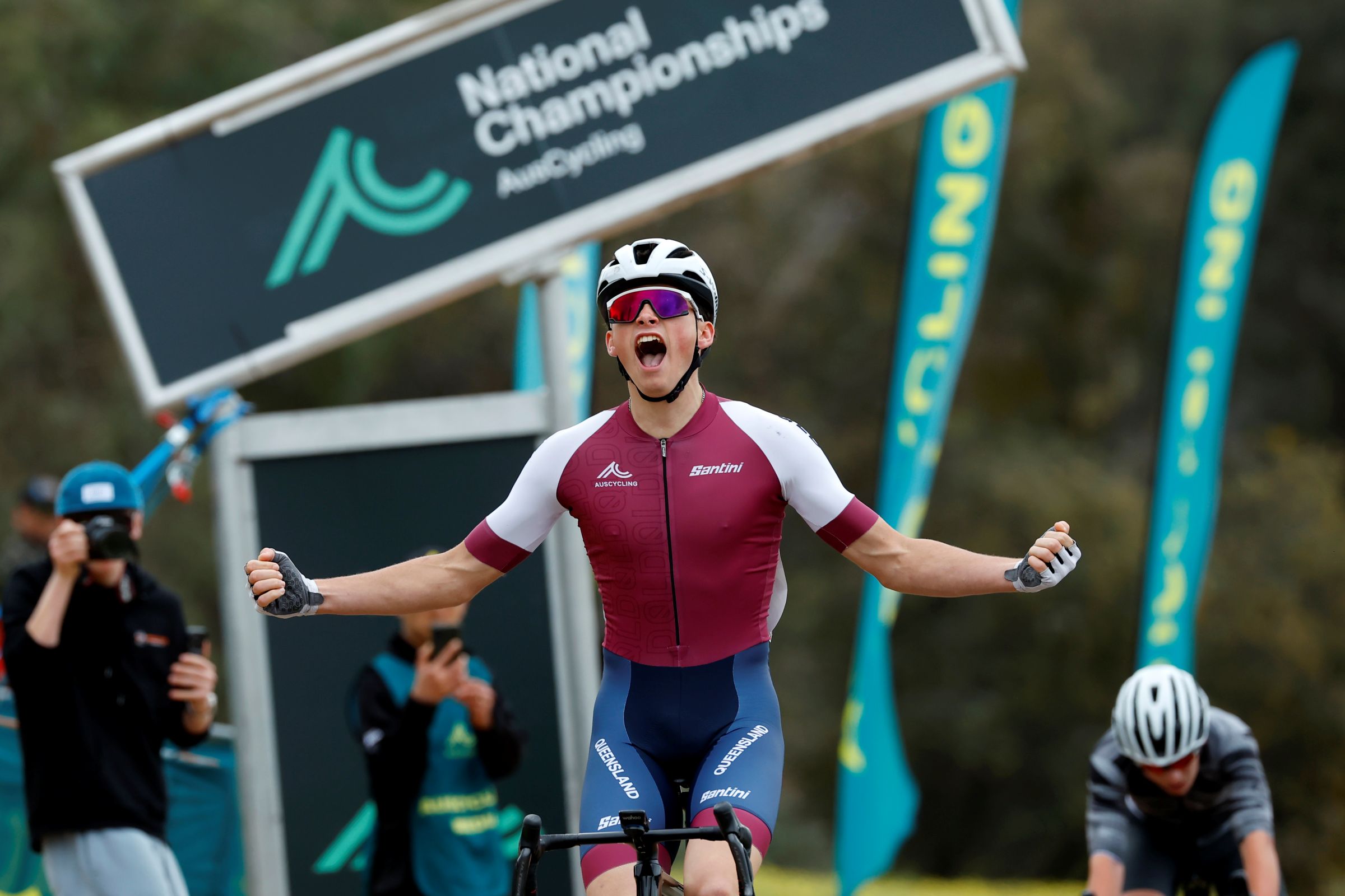 Lucas SOEGAARD (Queensland) wins a criterium at the 2025 AusCycling Junior and Masters Road National Championships